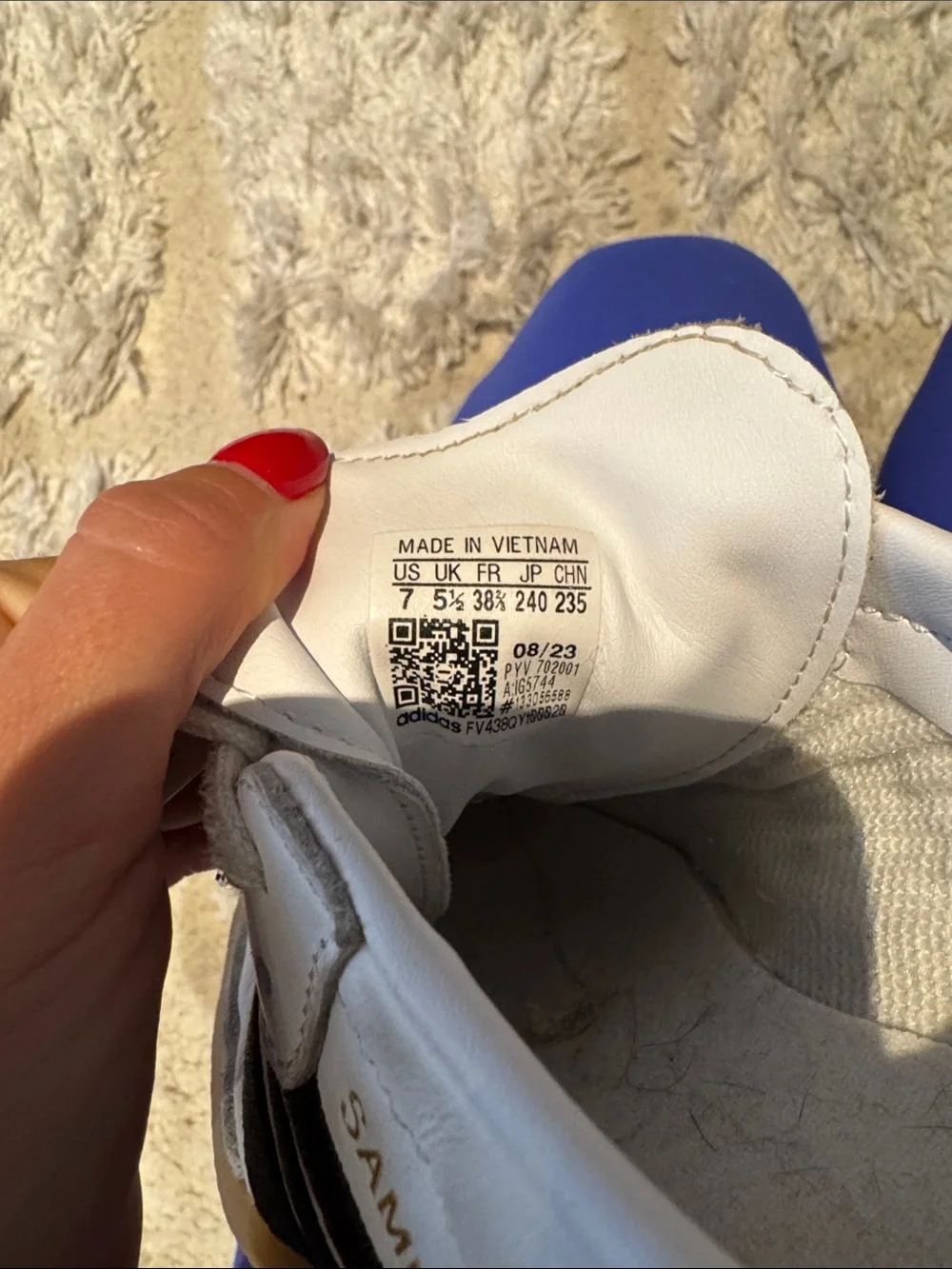adidas Women's Sambae Shoes in White, Black and Gum